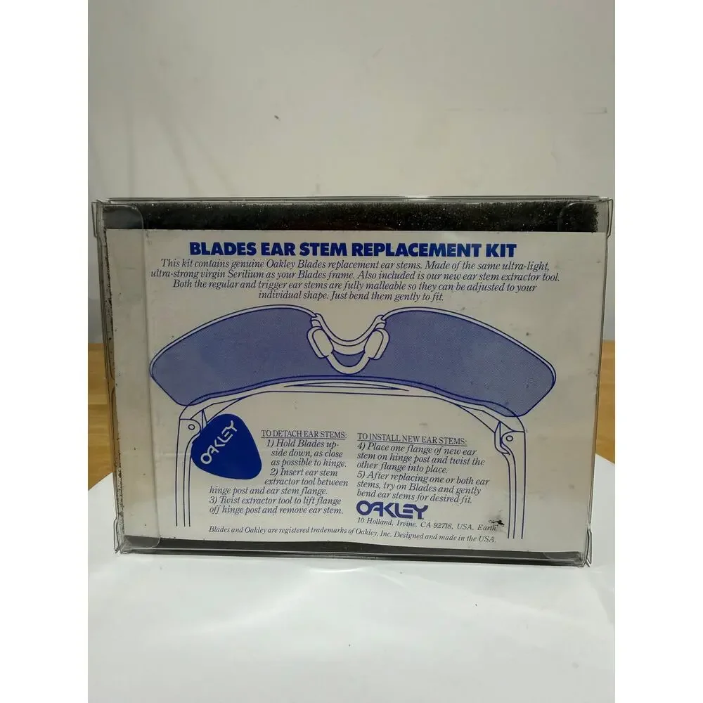 Vintage Oakley Blade & Razor Blade Earpiece Kit light grey NOS